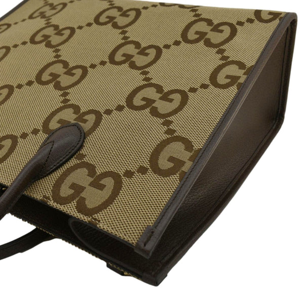 GUCCI Jumbo GG Canvas Tote Shoulder Bag Beige 678839