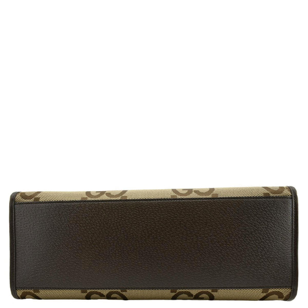 GUCCI Jumbo GG Canvas Tote Shoulder Bag Beige 678839