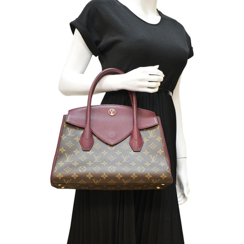 LOUIS VUITTON Florine Monogram Canvas Shoulder Bag Burgundy