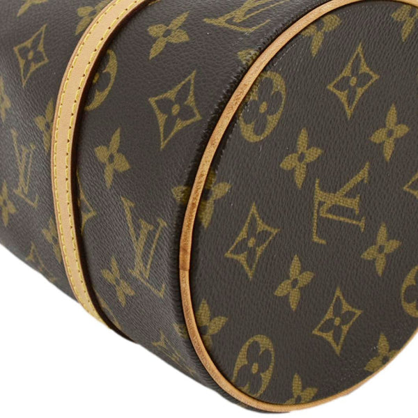 LOUIS VUITTON Papillon 26 Monogram Canvas Satchel Bag Brown