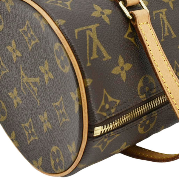 LOUIS VUITTON Papillon 26 Monogram Canvas Satchel Bag Brown