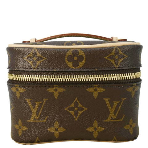 LOUIS VUITTON Nice Nano Monogram Canvas Toiletry Pouch Brown