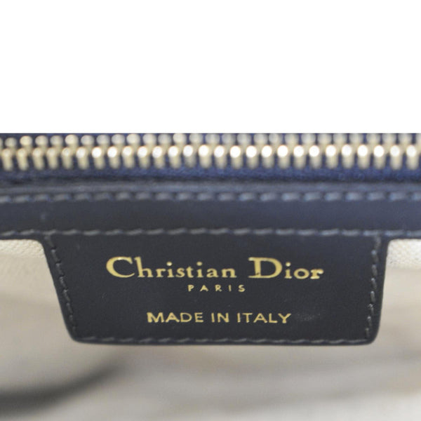 CHRISTIAN DIOR Saddle Oblique Jacquard Crossbody Bag Navy Blue