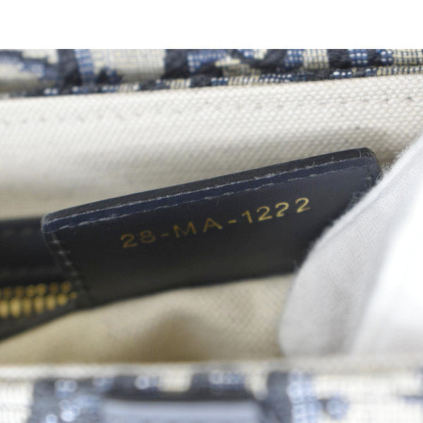 CHRISTIAN DIOR Saddle Oblique Jacquard Crossbody Bag Navy Blue