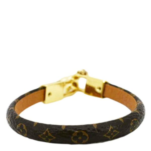 LOUIS VUITTON Tribute Charm Monogram Canvas Bracelet Brown