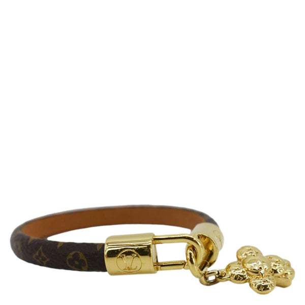 LOUIS VUITTON Tribute Charm Monogram Canvas Bracelet Brown