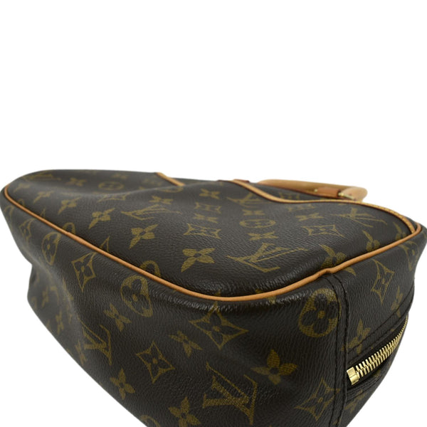 LOUIS VUITTON Deauville Bowling Monogram Canvas Satchel Bag Brown