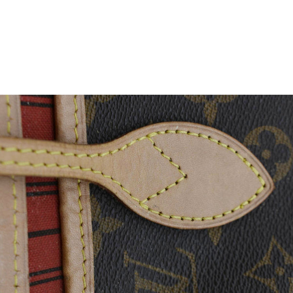 LOUIS VUITTON Neverfull MM Monogram Canvas Shoulder Bag Brown