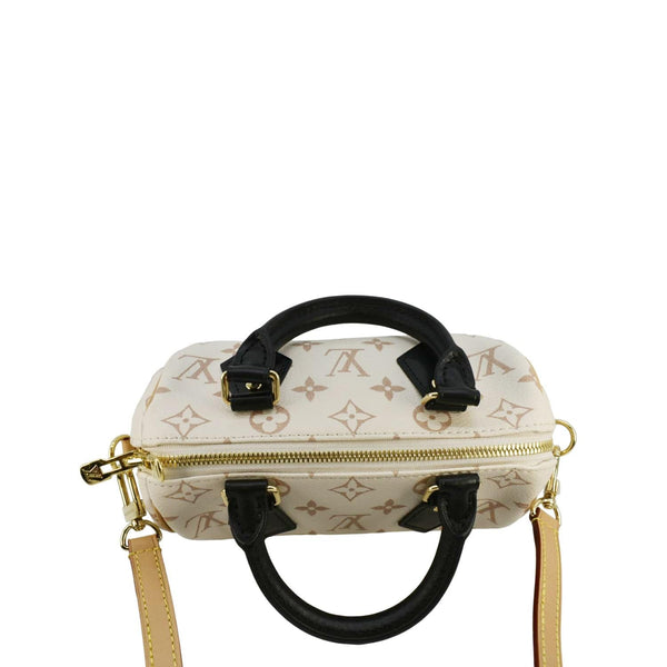 LOUIS VUITTON Speedy 20 Bandouliere Monogram Dune Canvas Crossbody Bag Sand
