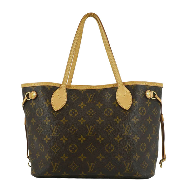 LOUIS VUITTON Neverfull PM Monogram Canvas Tote Bag Brown