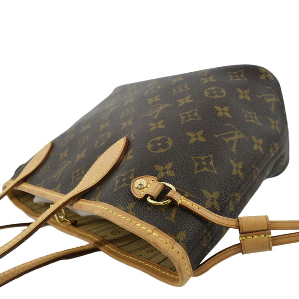 LOUIS VUITTON Neverfull PM Monogram Canvas Tote Bag Brown