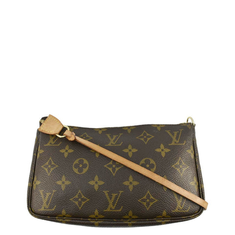LOUIS VUITTON Pochette Accessoires Monogram Canvas Pouch Brown