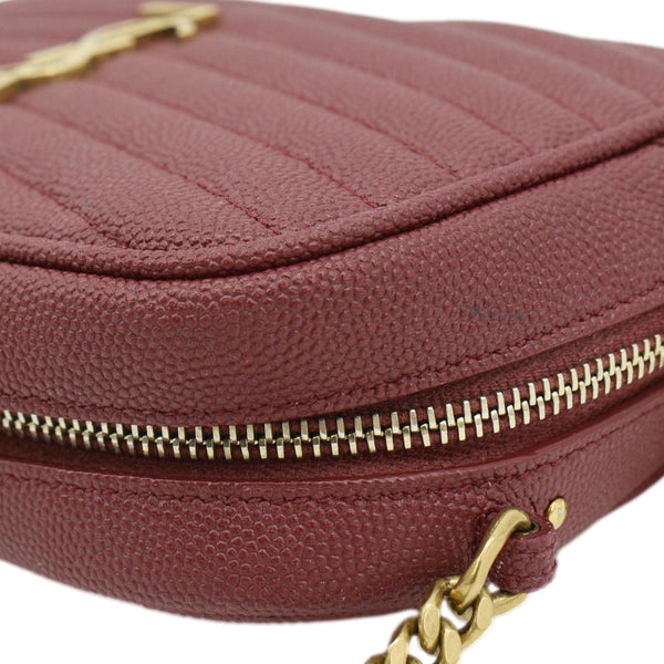 YVES SAINT LAURENT Red Crossbody Bag fromt  left cormer view