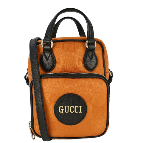 GUCCI Off The Grid Nylon Monogram Shoulder Bag Orange 625850