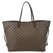 LOUIS VUITTON Neverfull GM Damier Ebene Tote Shoulder Bag Brown