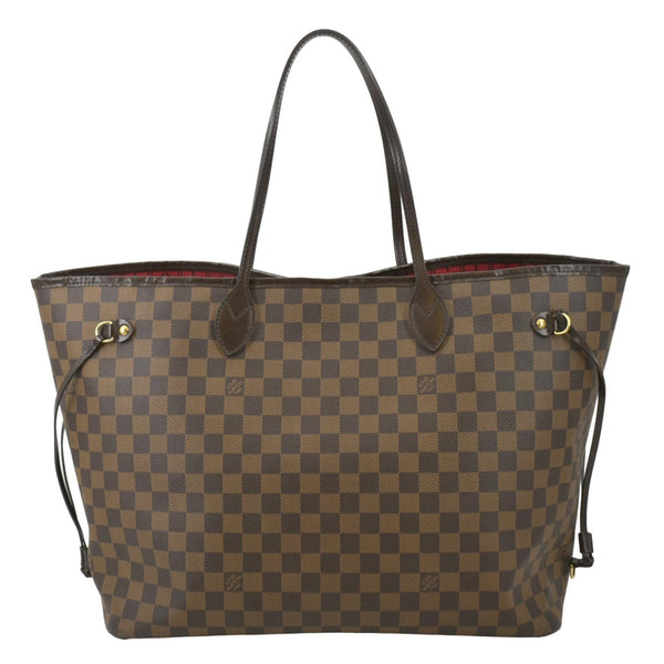 LOUIS VUITTON Neverfull GM Damier Ebene Tote Shoulder Bag Brown