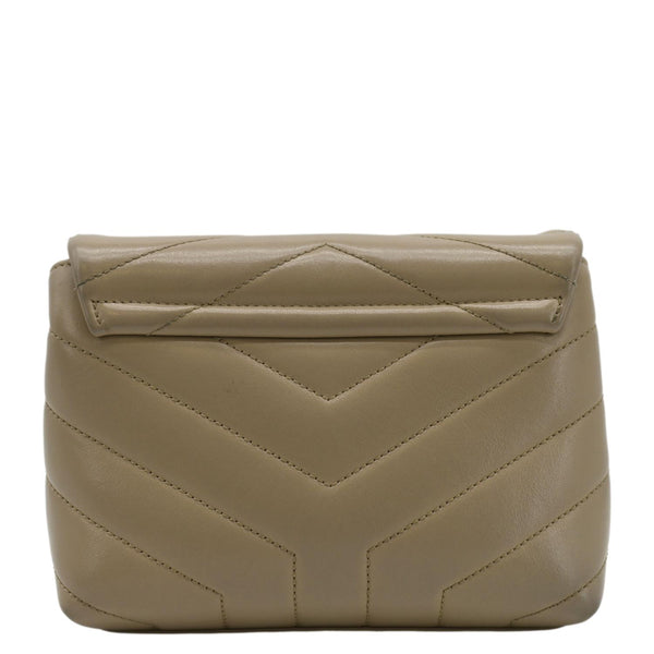 YVES SAINT LAURENT Loulou Toy Matelasse Leather Crossbody Bag Brown