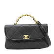 CHANEL La Parisienne Small Quilted Lambskin Leather Shoulder Bag Black
