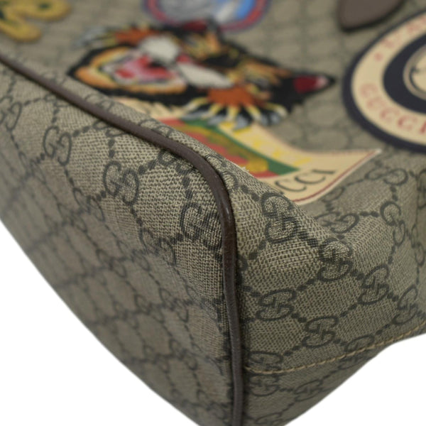 GUCCI Courrier Soft GG Supreme Canvas Tote Shoulder Bag Beige 474085