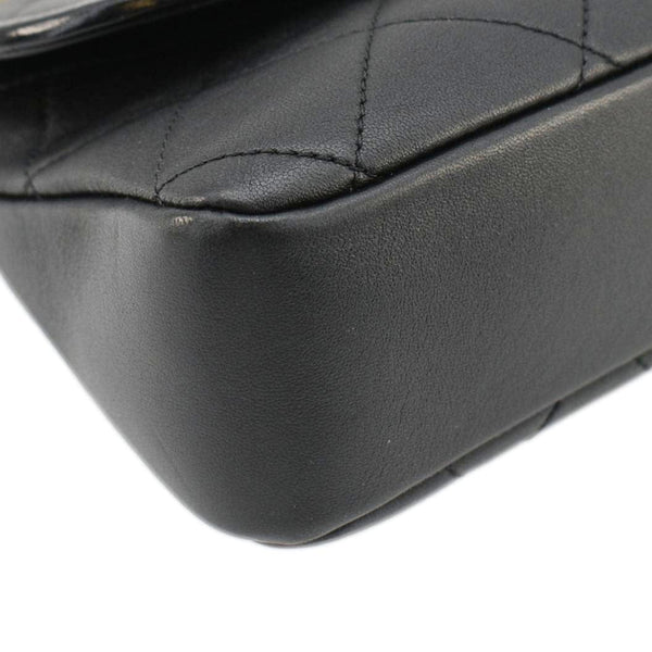CHANEL La Parisienne Small Quilted Lambskin Leather Shoulder Bag Black