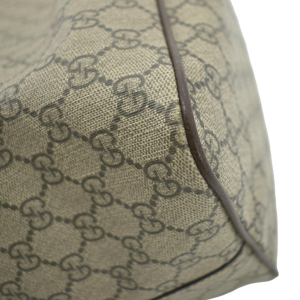 GUCCI Courrier Soft GG Supreme Canvas Tote Shoulder Bag Beige 474085