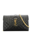 YVES SAINT LAURENT WOC Mixed Shoulder Bag Black FRONT LOOK
