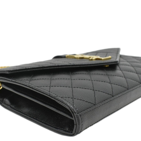 YVES SAINT LAURENT WOC Mixed Matelasse Leather Shoulder Bag Black