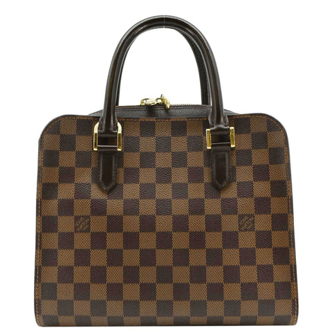 LOUIS VUITTON Triana Damier Ebene Satchel Bag Brown