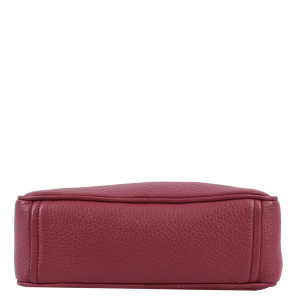 PRADA Vitello Phenix Leather Crossbody Bag Pink