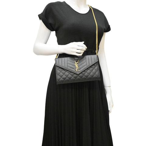 YVES SAINT LAURENT WOC Mixed Shoulder Bag Black DUMMU LOOK