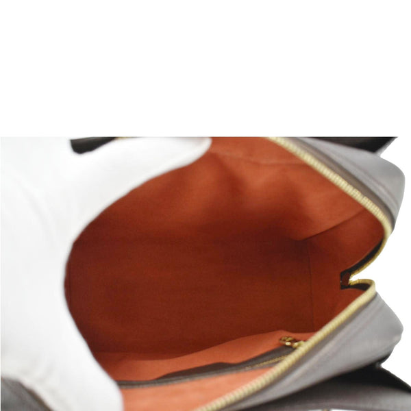 LOUIS VUITTON Triana Damier Ebene Satchel Bag Brown