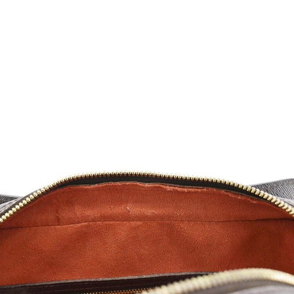 LOUIS VUITTON Triana Damier Ebene Satchel Bag Brown