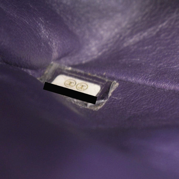 CHANEL Classic Medium Double Flap Patent Leather Shoulder Bag Dark Brown