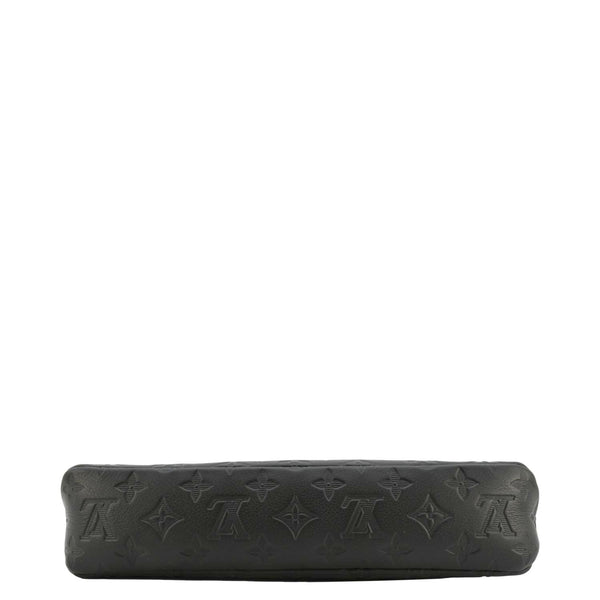 LOUIS VUITTON Pochette Voyage Monogram Shadow Leather Pouch Black