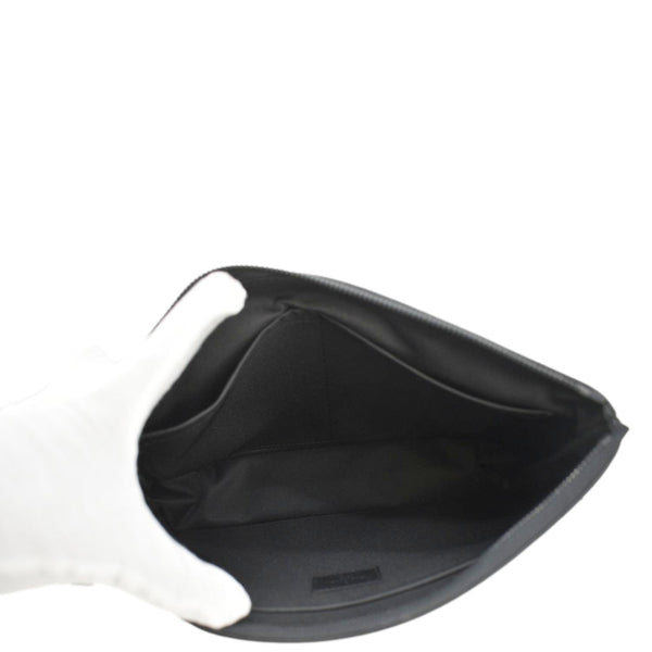 LOUIS VUITTON Pochette Voyage Monogram Shadow Leather Pouch Black