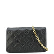 LOUIS VUITTON Coussin Monogram Embossed Pochette Crossbody Bag Black
