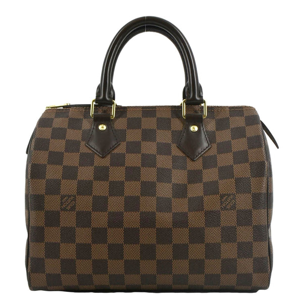 LOUIS VUITTON Speedy 25 Damier Ebene Satchel Bag Brown