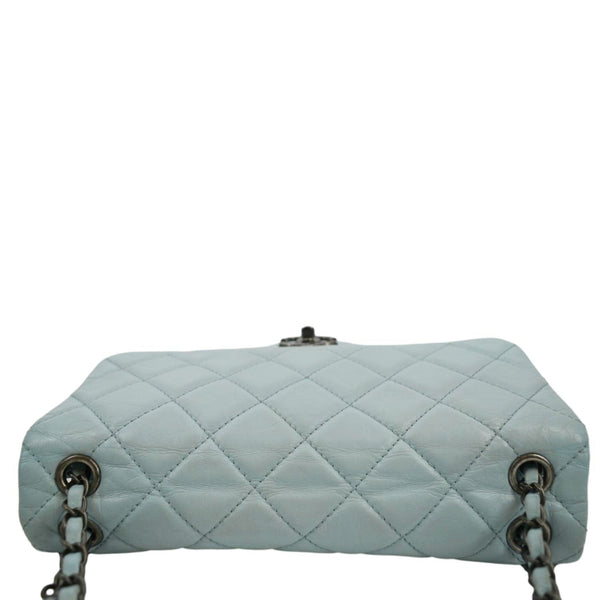CHANEL Classic Flap Quilted Leather Shoulder Bag Light Blue