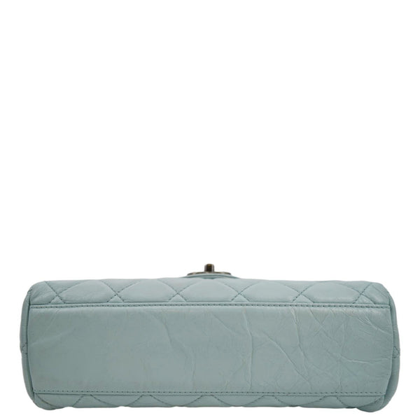 CHANEL Classic Flap Quilted Leather Shoulder Bag Light Blue