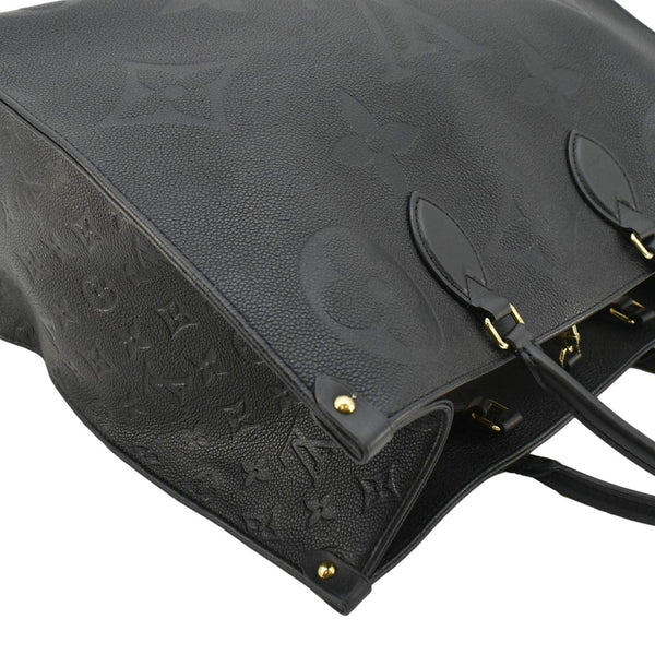 LOUIS VUITTON Onthego GM Monogram Empreinte Leather Tote Bag Black