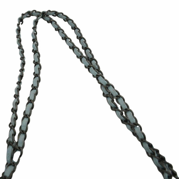 CHANEL Classic Flap Quilted Leather Shoulder Bag Light Blue