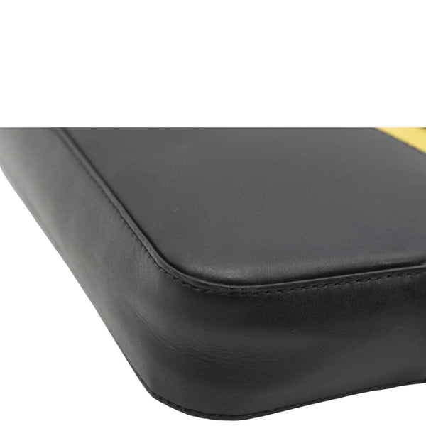 FENDI Diagonal Medium FF Zucca Canvas Camera Case Crossbody Bag Black