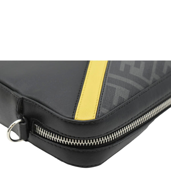 FENDI Diagonal Medium FF Zucca Canvas Camera Case Crossbody Bag Black