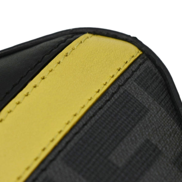 FENDI Diagonal Medium FF Zucca Canvas Camera Case Crossbody Bag Black