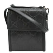 GUCCI GG Embossed Leather Bag Black front look