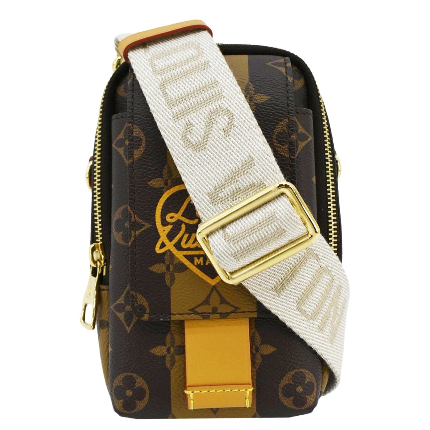 LOUIS VUITTON x Nigo Double Flap Reverse Monogram Canvas Phone Pouch B