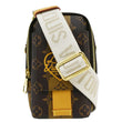 LOUIS VUITTON x Nigo Double Flap Reverse Monogram Canvas Phone Pouch Brown
