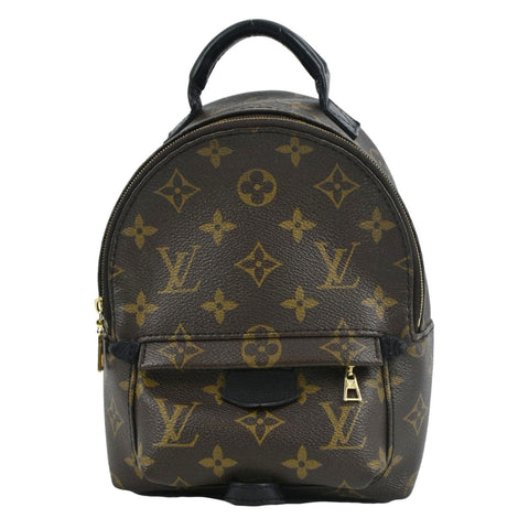 LOUIS VUITTON Palm Springs Mini Monogram Canvas Backpack Brown