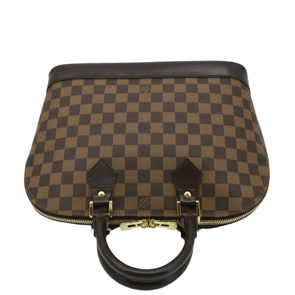LOUIS VUITTON Alma PM Damier Ebene Satchel Bag Brown
