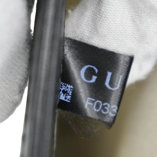 GUCCI GG Embossed Leather Messenger Bag Black 625782